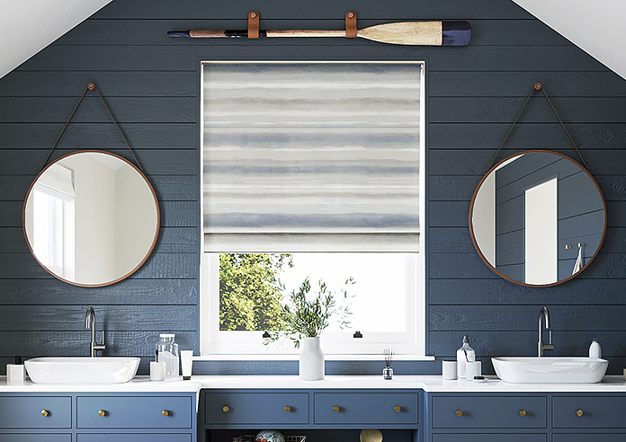 Ombre Velvet, Neutral - Motorised Roman Blind - Image 3